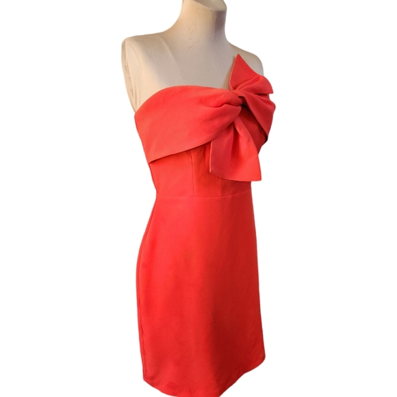 SAM EDELMAN - NWT! Strapless Bow Sheath Dress - Size 6 - Picture 6 of 15